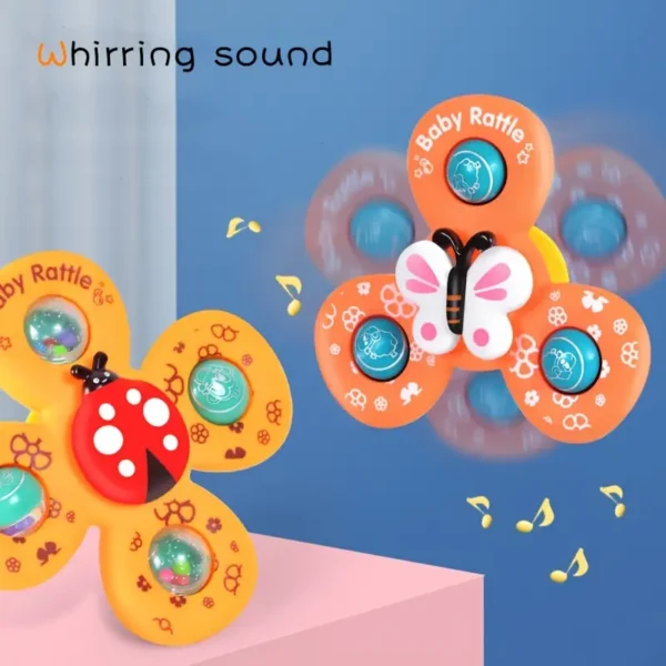 Rotating Suction Rattle Toy for babies – Set of 3 - Image 2