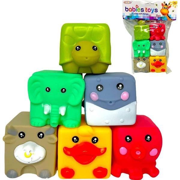 Soft Animal Stacking Blocks – 6 pieces