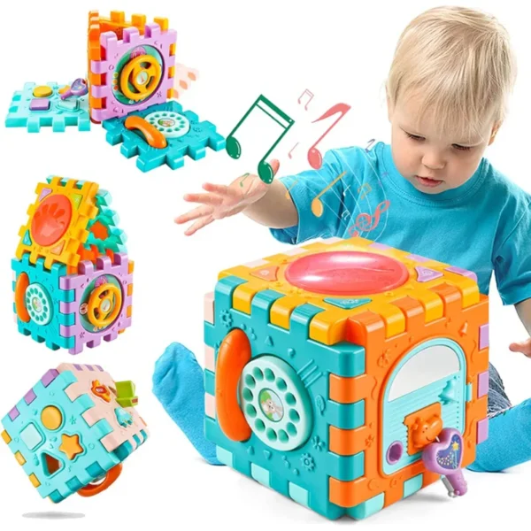 Huanger – Musical Activity Cube Shape Sorter - Image 6