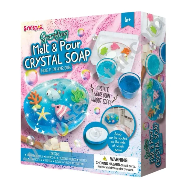 DIY Melt And Pour Crystal Soap Making Science Kit - Image 5