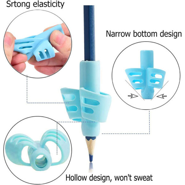 Pencil Grip for Handwriting Improvement (1 piece) – Blue - Image 2